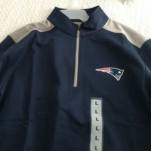 Men's New England Patriots Navy/Grey Quarter Zip